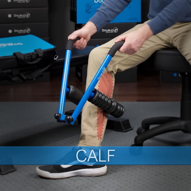 Foam rolling calf for sciatica relief