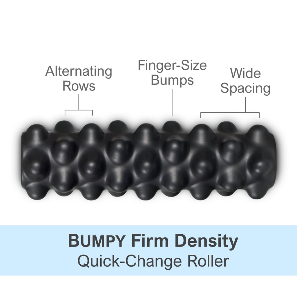Ribbed Quick-Change Roller with alternating rows of finger-size bumps.