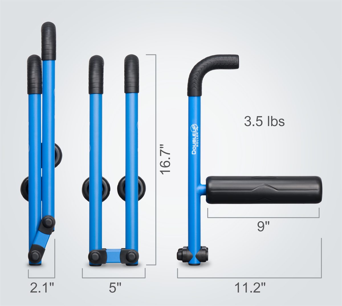 DoubleUP Frame Specifications and Dimensions, constructed of welded steel and machined aluminum.