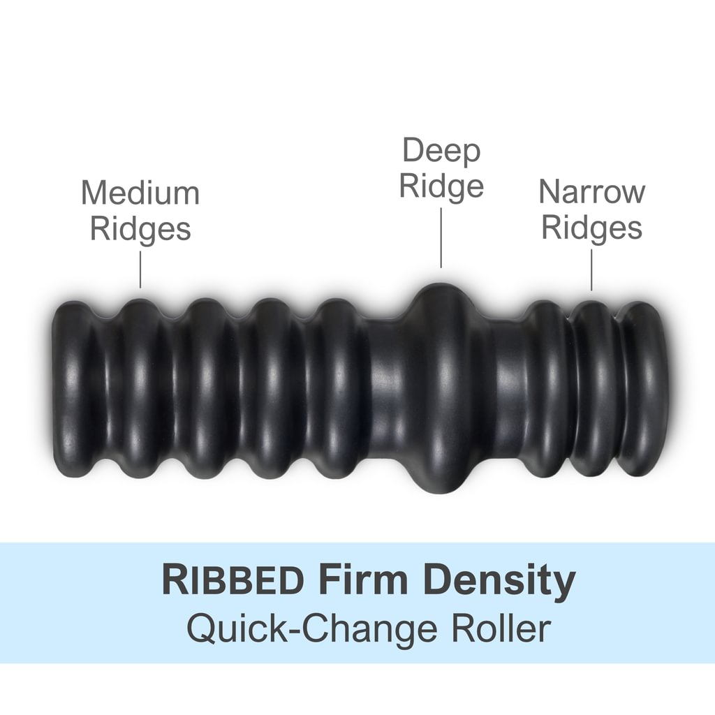 Ribbed Quick-Change Roller with narrow, medium, and deep ridges.