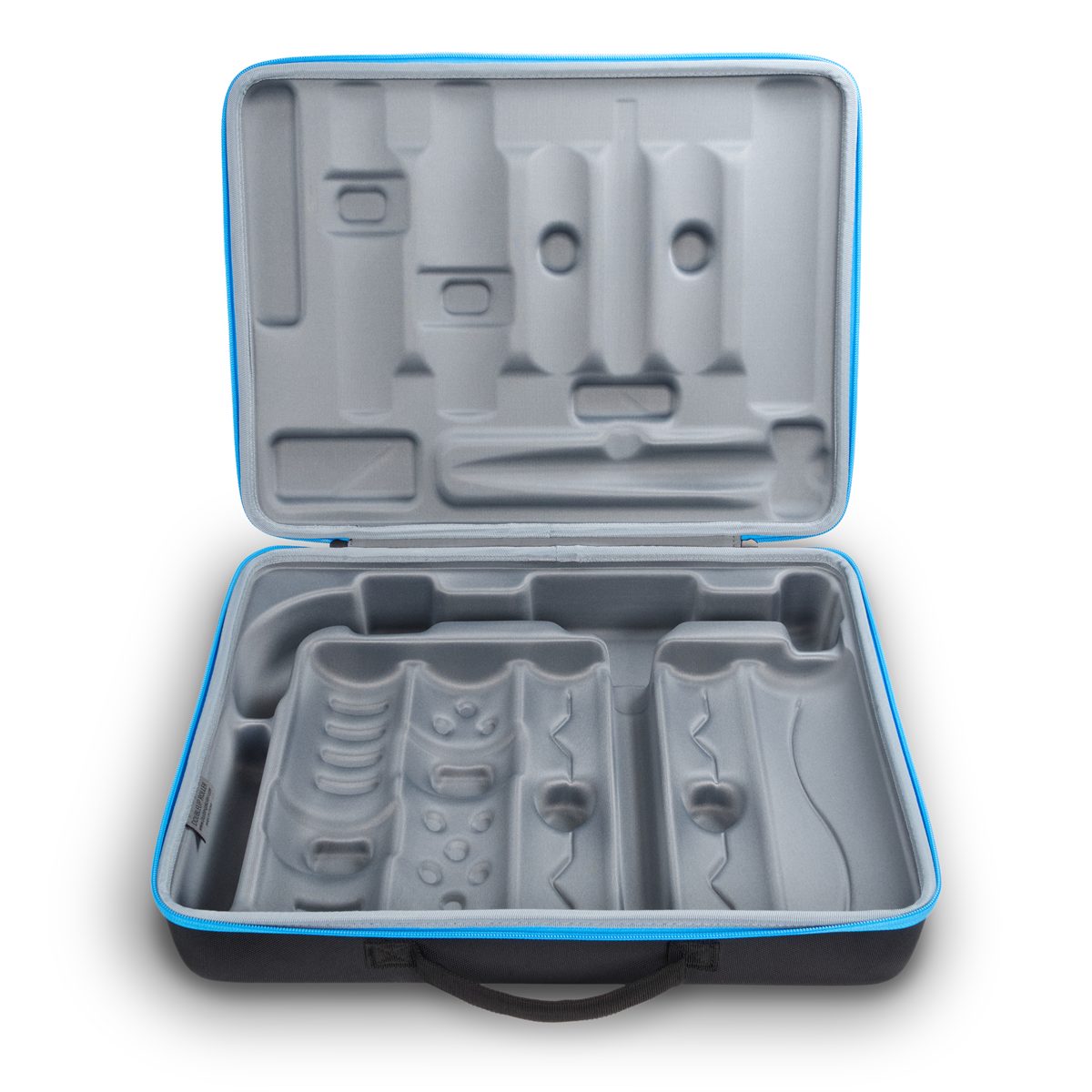 DoubleUP Molded Case open and empty.