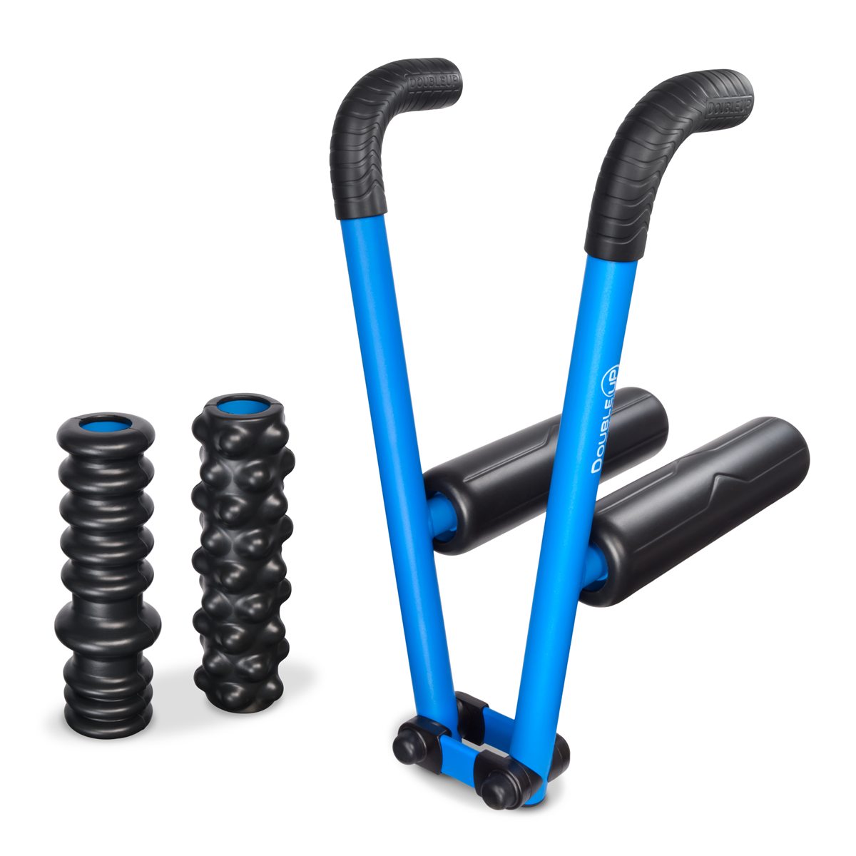 DoubleUP Roller D4 Therapy Kit, Blue, with two Roller Accessories.