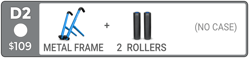 D2 Recovery Kit contents: metal frame and two Medium rollers.