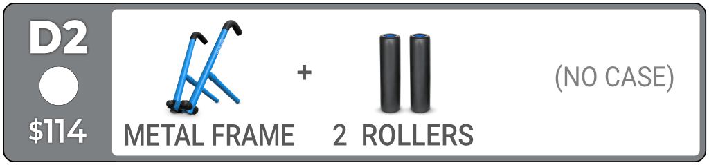 D2 Recovery Kit contents: metal frame and two Medium rollers.