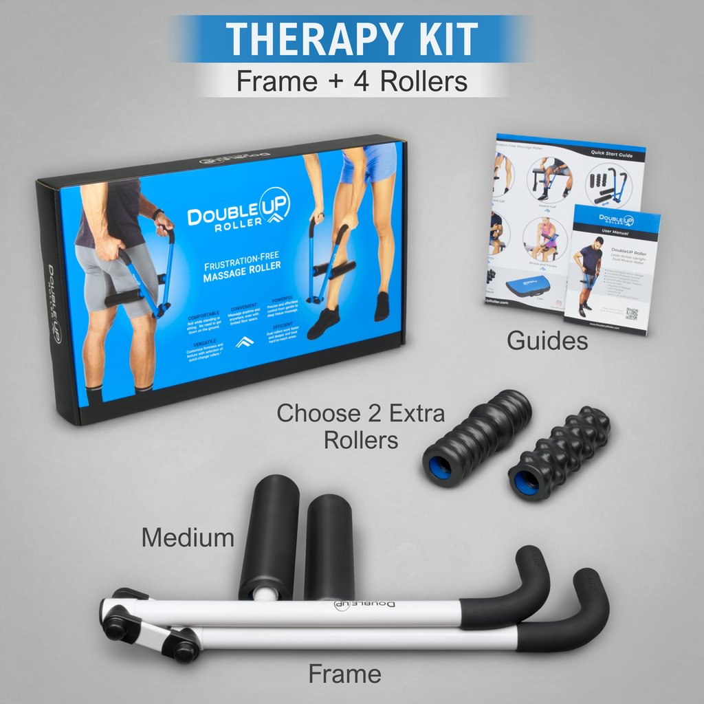 DoubleUP Roller Therapy Kit Contents White